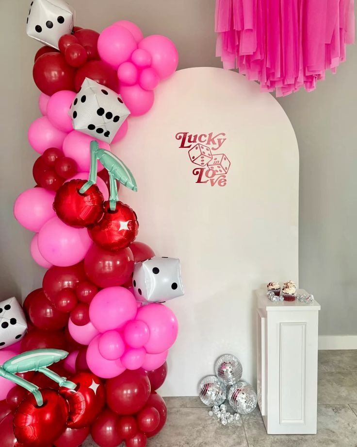 Lucky In Love Balloon Arch - Last Vegas Theme Bach and Boujee