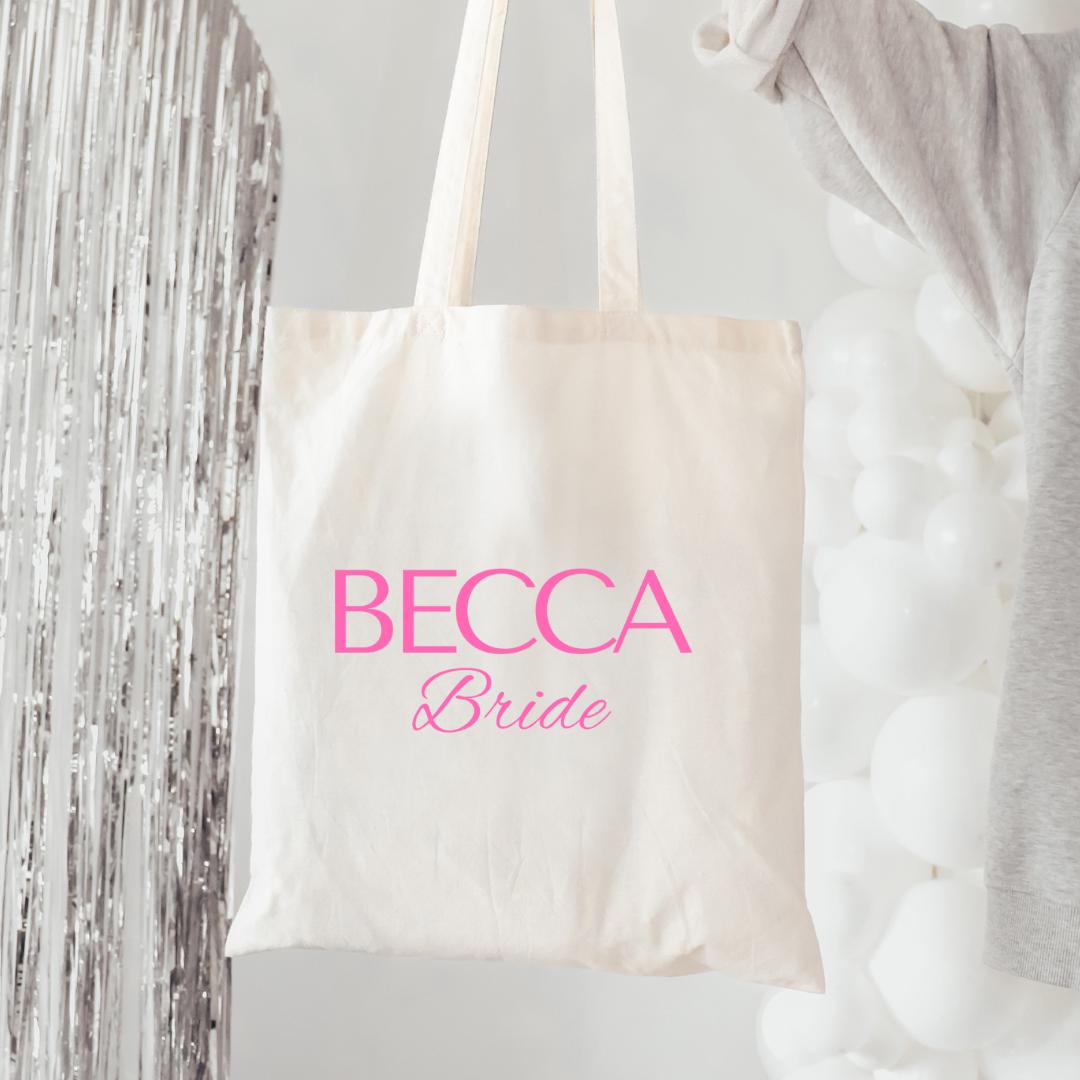Margaritas and Matrimony Custom Gift Bachelorette Tote Bag Margs - Peronsalized Names Custom Margarita Bachelorette Party Favor Hangover SOS Kit Bach and Boujee