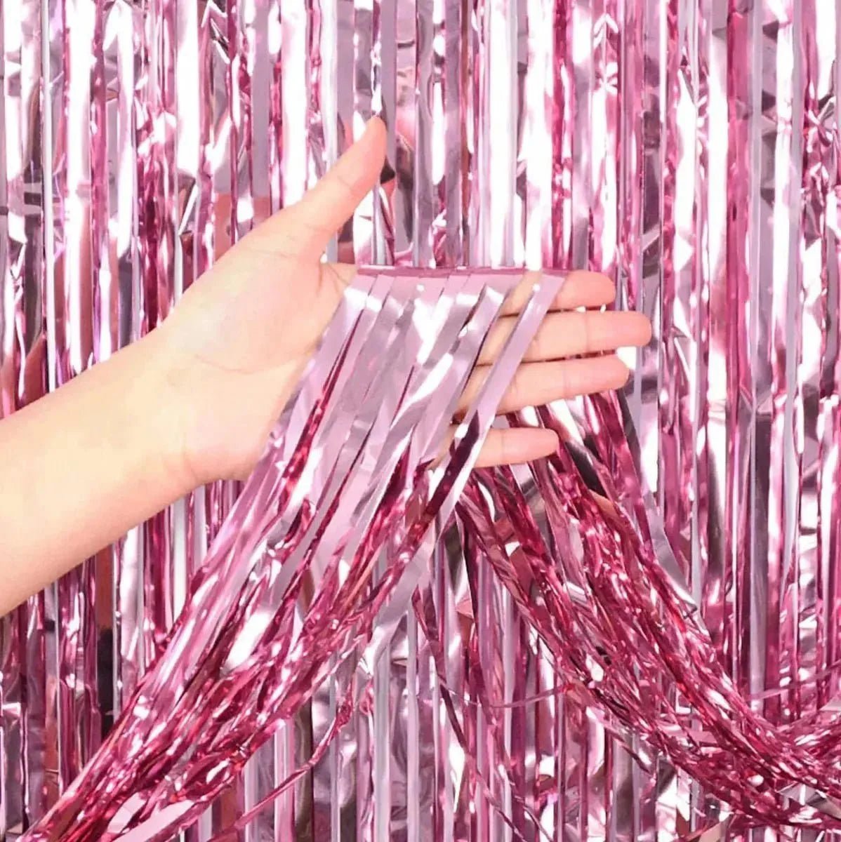 Metallic Shimmer Curtain Photo Backdrop - Party Glamour Accent Bach and Boujee