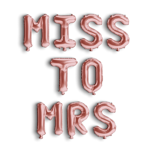 Miss to Mrs Bachelorette Balloon Banner - Future Mrs Celebration Foil Balloon Letters for Hen & Doe + Stag & Doe Bach and Boujee Balloons