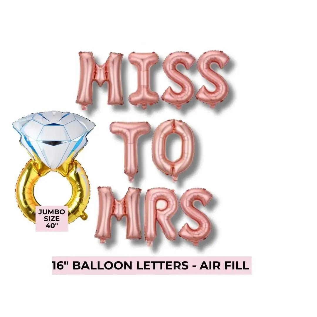 Miss to Mrs Balloon Banner - Hen Party Balloon Bachelorette Banner Balloon Future Mrs Pop The Bubbly Bachelorette Decoration Balloon Classy Bachelorette Bach and Boujee Balloons