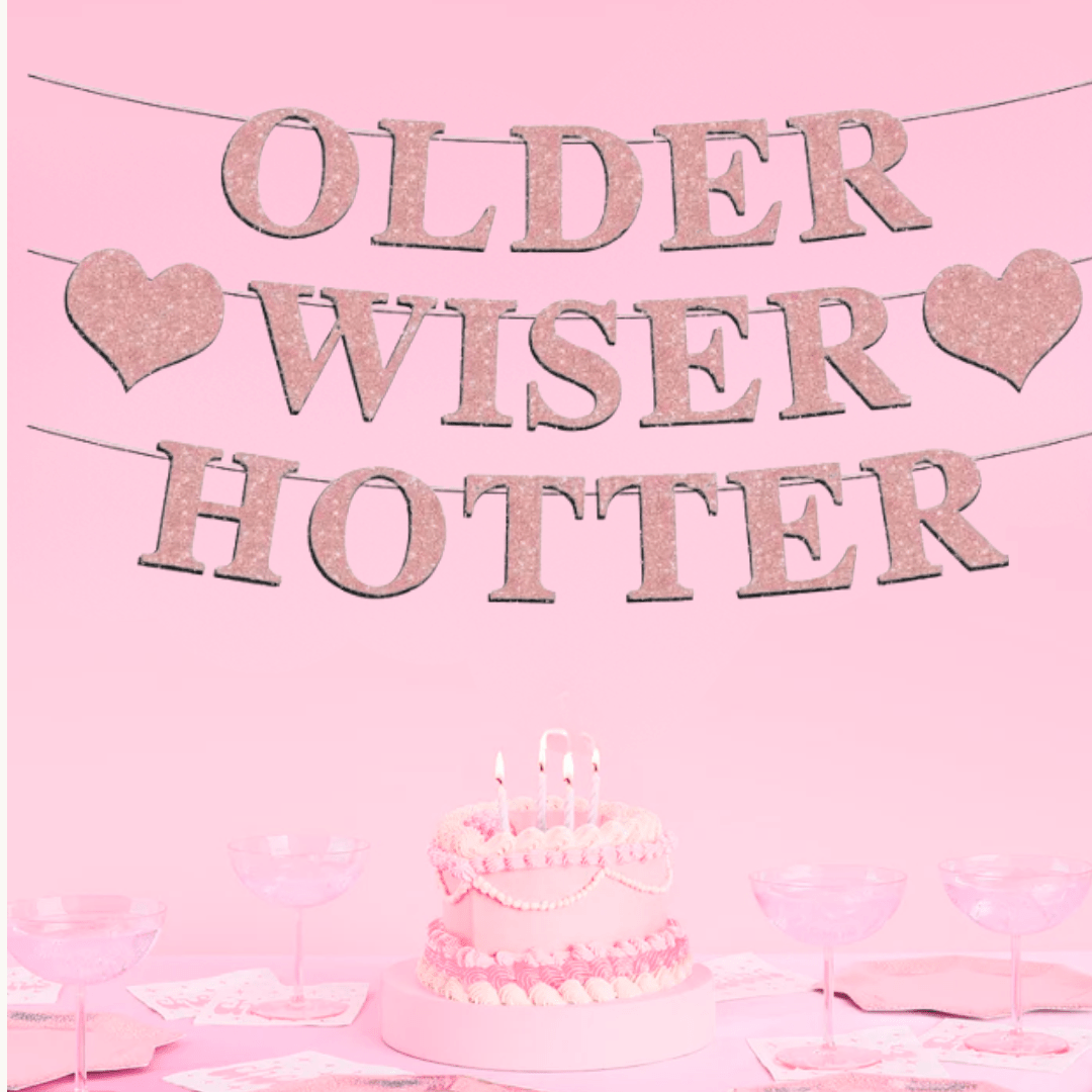 Older Wiser Hotter Banner Bach and Boujee