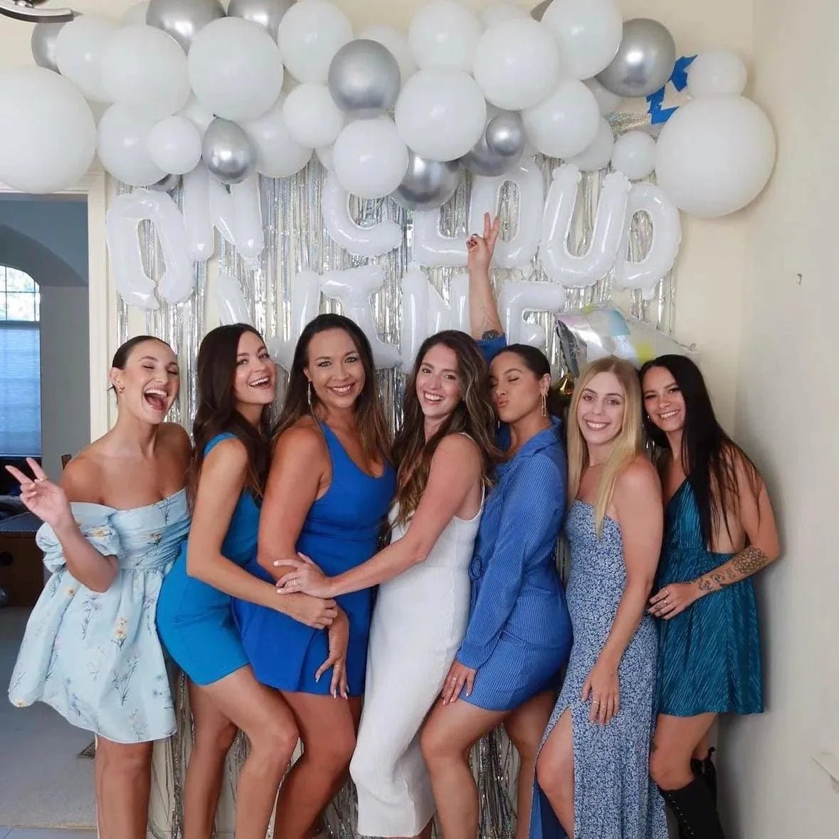 On Cloud Wine Balloon Banner - Bachelorette Party Decoration - Foil Balloon for Hen Party Bach and Boujee Balloons