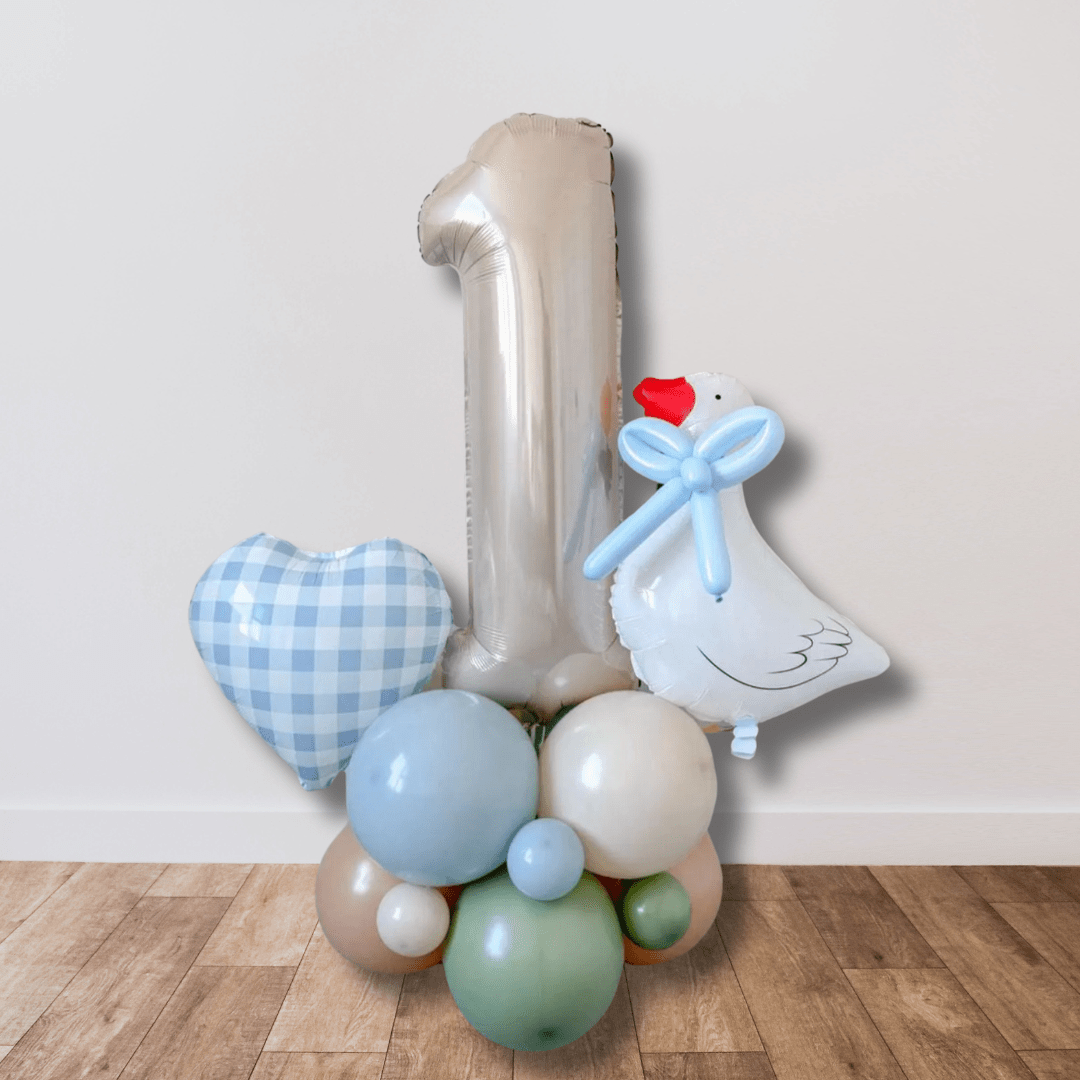 One Silly Goose Birthday Balloon Tower Bach and Boujee