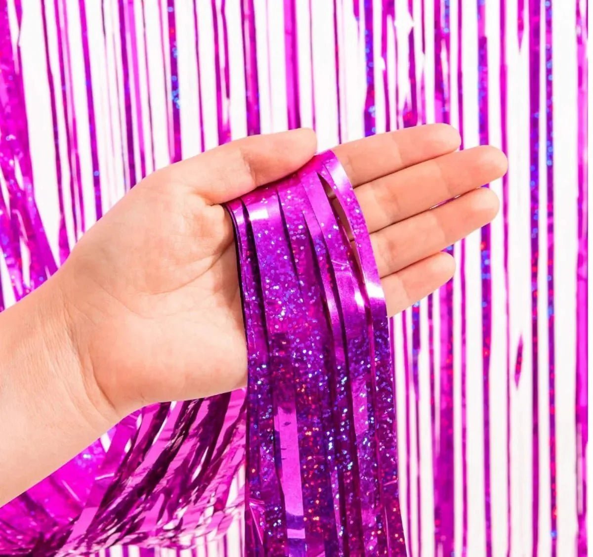 Orange Foil Fringe Curtain - Halloween Bachelorette Metallic Tinsel Backdrop Party Streamers Door Curtains Photo Backdrop forBirthday Decorations Bach and Boujee