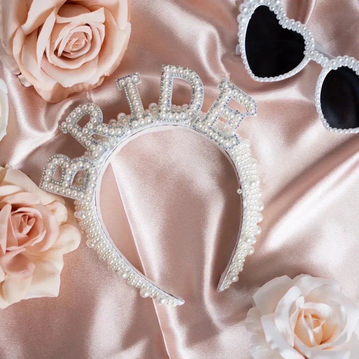 Pearl Headband for Bride - Elegant Bridal Shower Gift Bachelorette Party Favor Bach and Boujee Headband