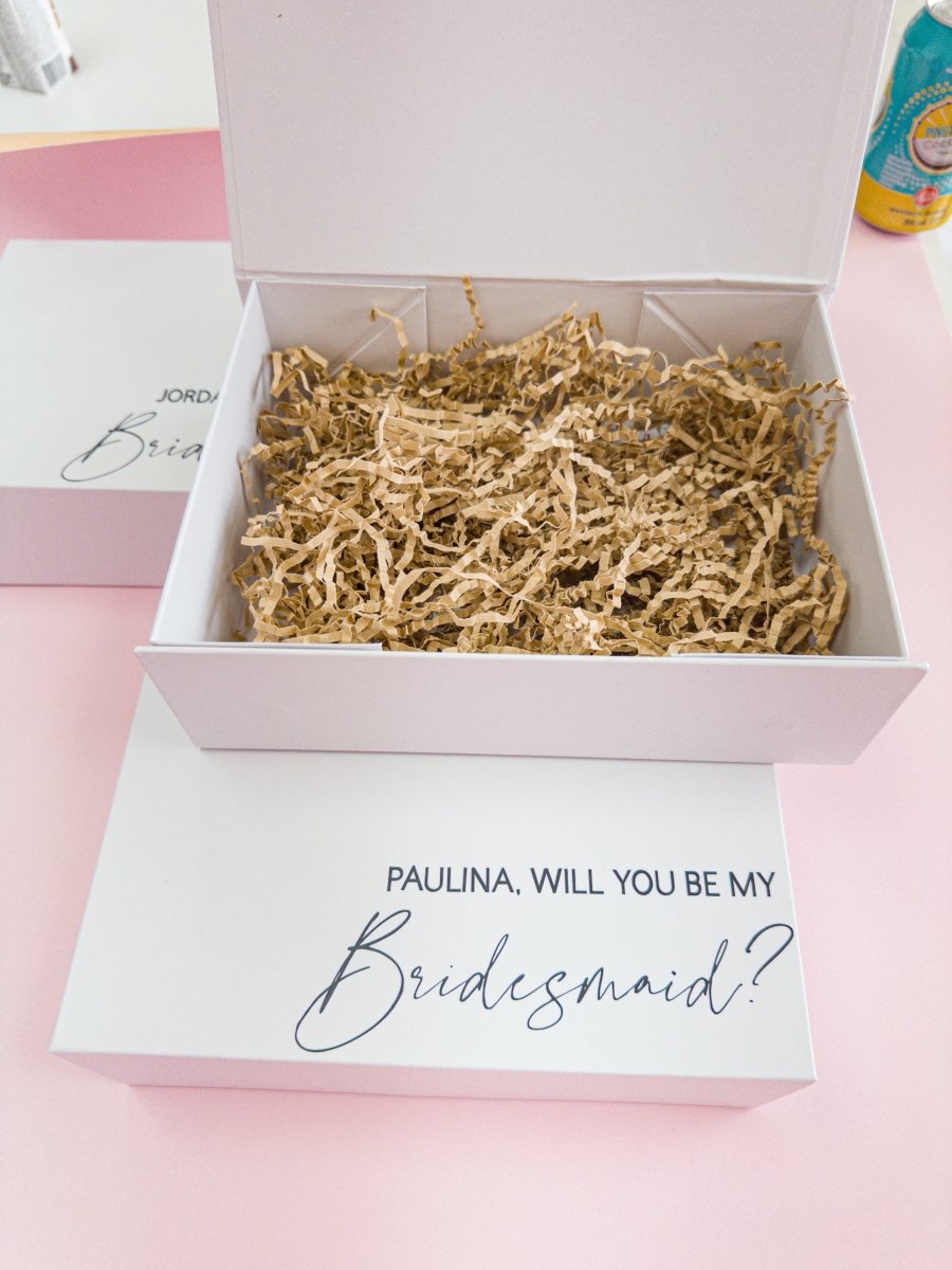 Personalized Bridesmaid Proposal Gift Boxes Bach and Boujee