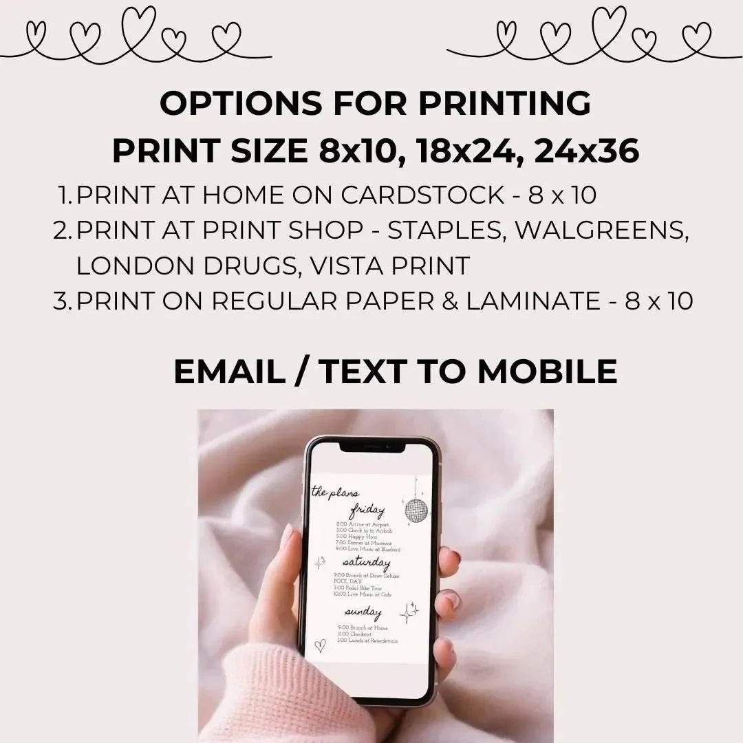 Personalized Monochrome Bachelorette Arrival Banner with Schedule Design - Sophisticated Stagette Accents Bach and Boujee Invitations