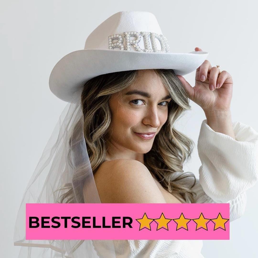 Pink Cowgirl Hat Bachelorette Nashville Cowboy Hat Rodeo Pink Cowboy Hat for Bridesmaid Bach and Boujee