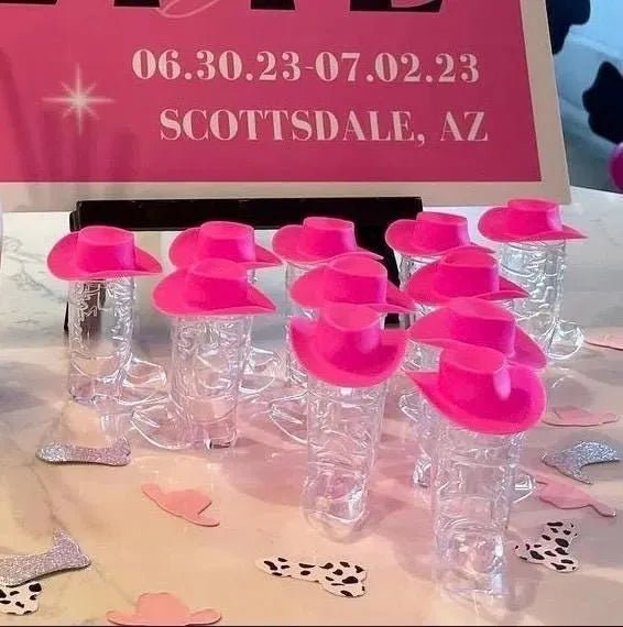 Pink Cowgirl Hats for Bachelorette Party Disco Cowgirl Last Rodeo Nashville Decor Bach and Boujee