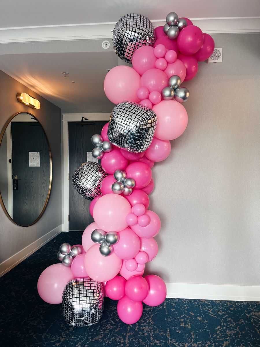 Pink Disco Balloon Arch Kit Bach and Boujee