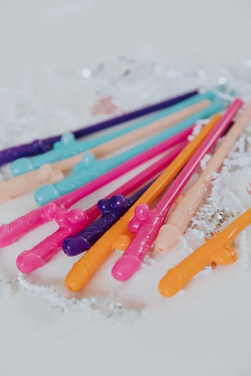 Pink Penis Straws Forever Penis Banner - Naughty Bachelorette Party Decorations Bach and Boujee