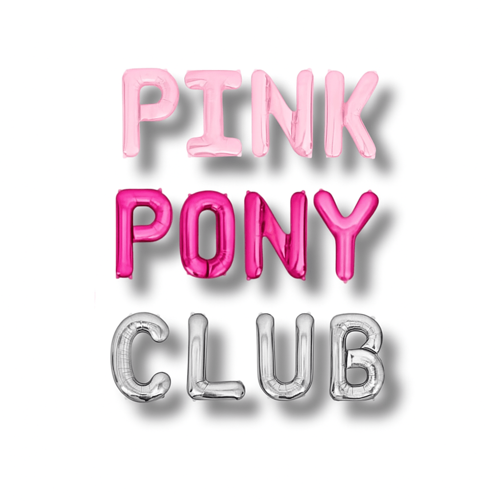 Pink Pony Club Balloon Banner Bach and Boujee