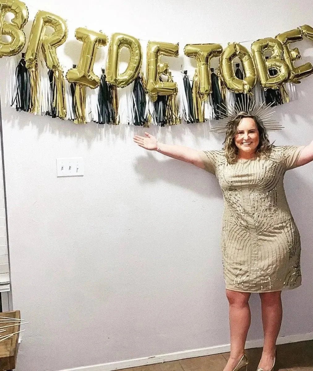 Queen B Inspired Festive Balloon Banner - Bachelorette, Hen Party Ornament Bach and Boujee Balloons