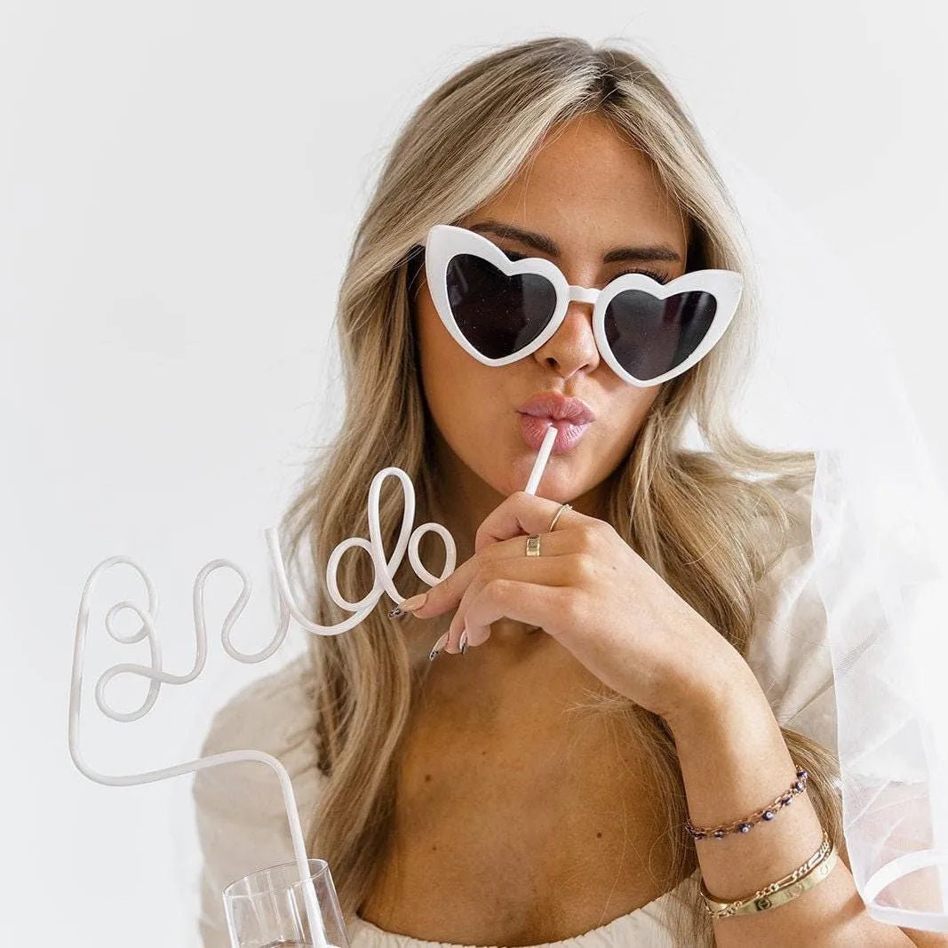 Red Heart Sunglasses Bachelorette Gift - Team Bride Bachelorette Decoration Team Hen Party Bridesmaid Sunglasses Bach and Boujee
