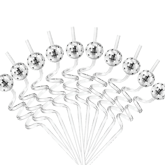 Retro Disco Ball Drinking Straws: Unique Party Favors for Bachelorette Celebrations Bach and Boujee