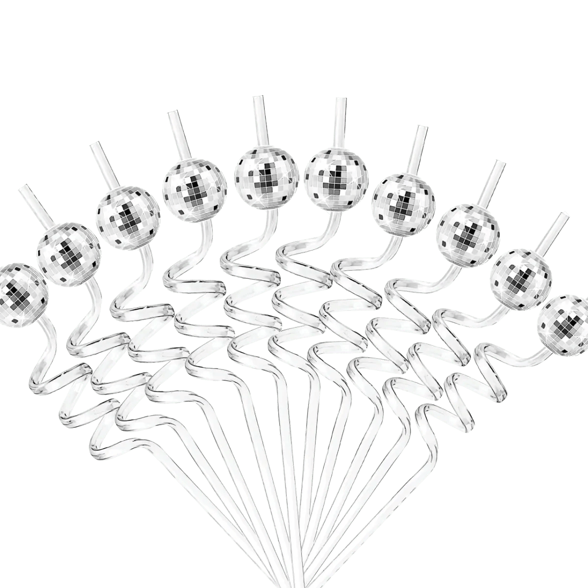 Retro Disco Ball Drinking Straws: Unique Party Favors for Bachelorette Celebrations Bach and Boujee