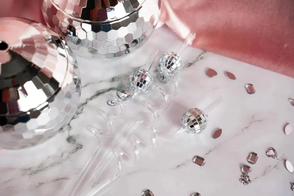 Retro Disco Ball Drinking Straws: Unique Party Favors for Bachelorette Celebrations Bach and Boujee