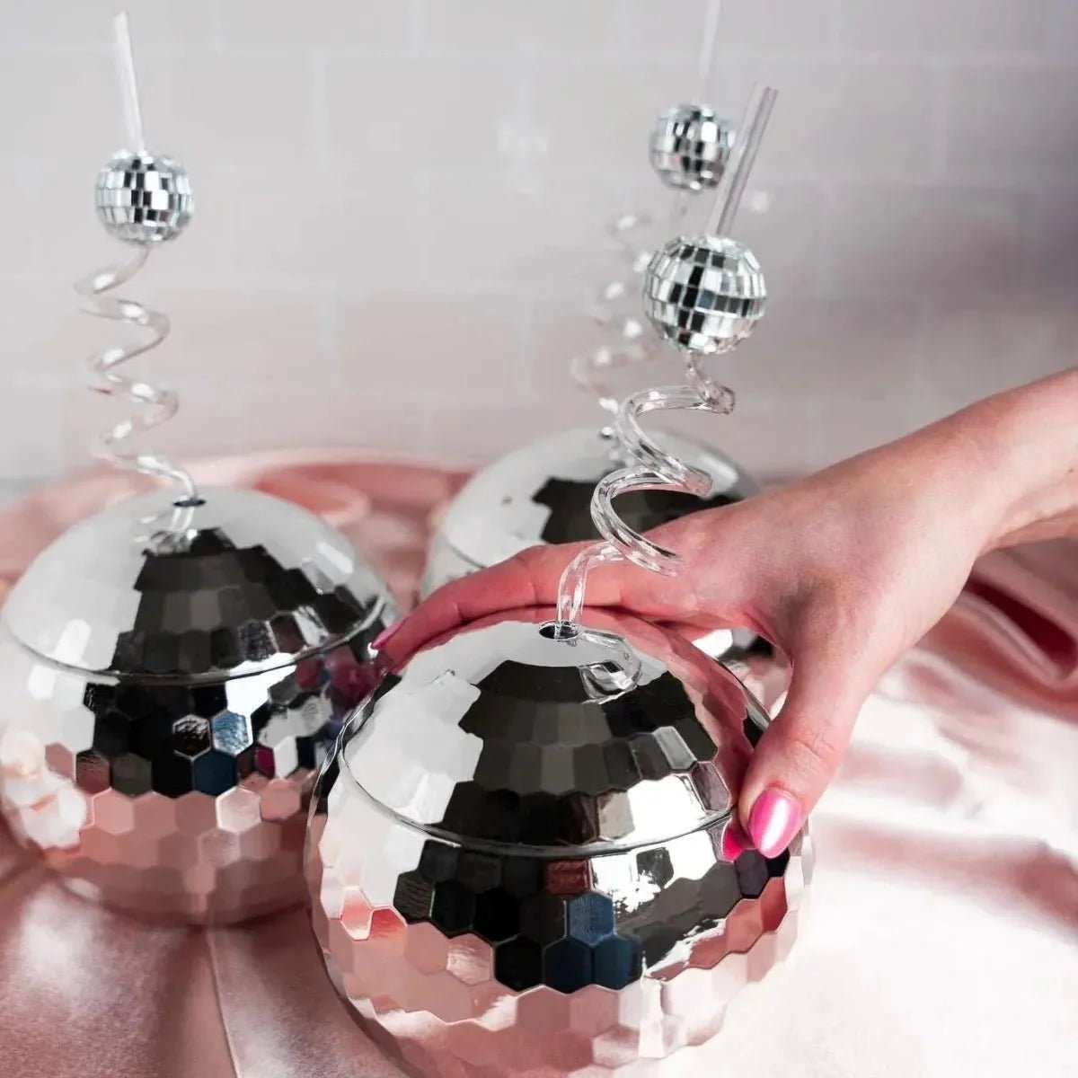 Retro Disco Ball Drinking Straws: Unique Party Favors for Bachelorette Celebrations Bach and Boujee