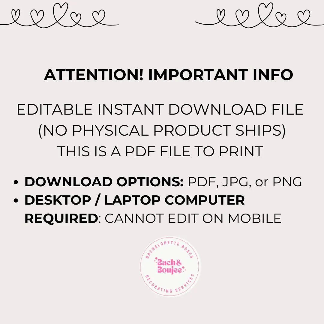 Retro Ski - Inspired Bachelorette Party Itinerary Template Bach and Boujee Invitations