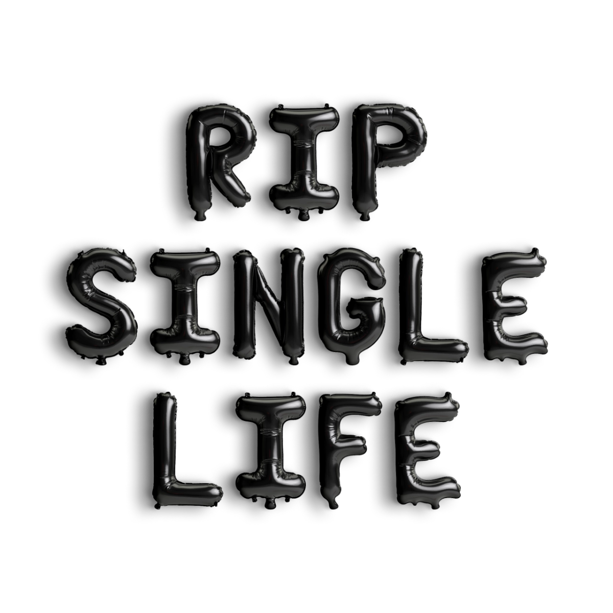 RIP Single Life Balloon Banner - Halloween Bachelorette Party Decorations Bach and Boujee Balloons