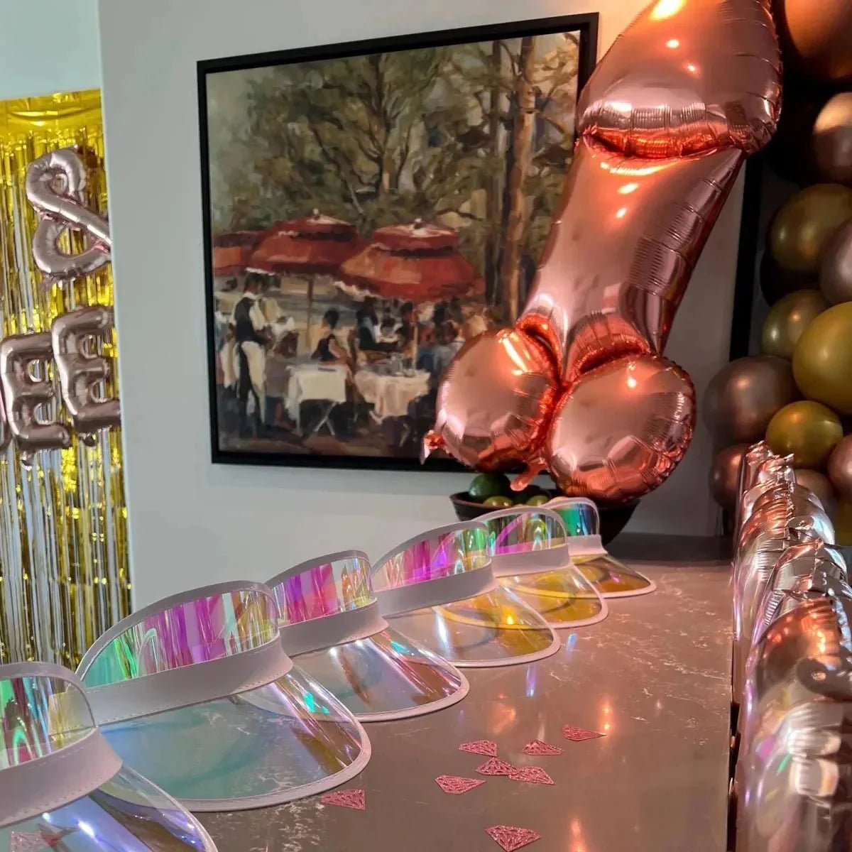Risque Inflatable Phallic Balloon - Unforgettable Hen Night Decor Bach and Boujee Balloons