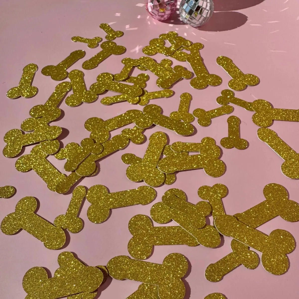 Rose Gold Penis Straw with Glitter - Fun Bachelorette Party Decoration Confetti Bach and Boujee