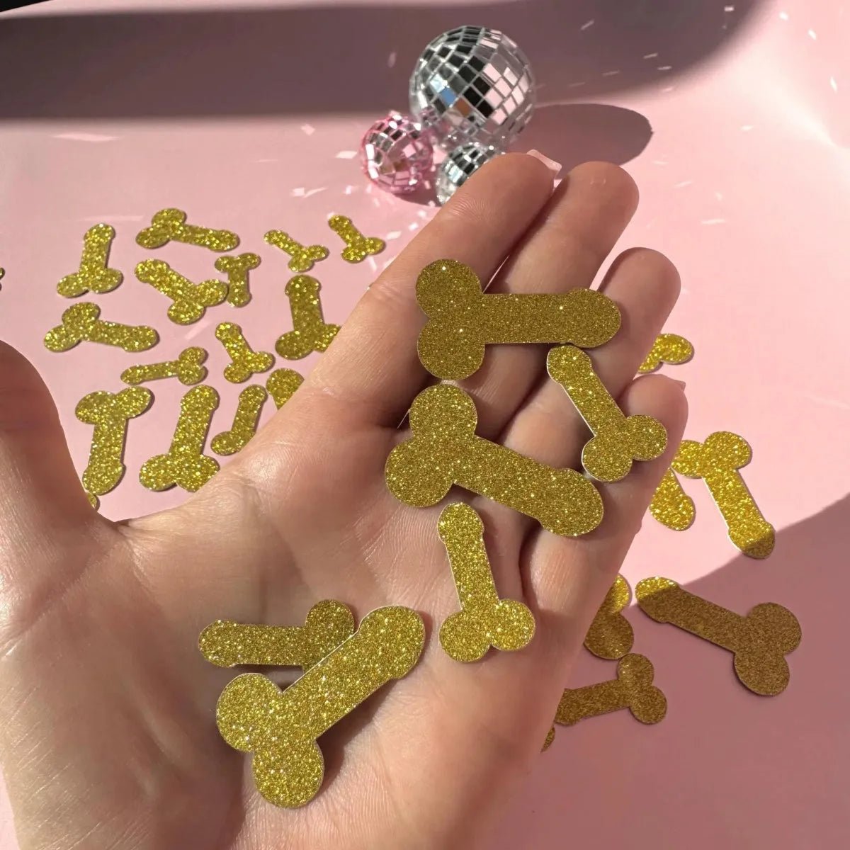 Rose Gold Penis Straw with Glitter - Fun Bachelorette Party Decoration Confetti Bach and Boujee