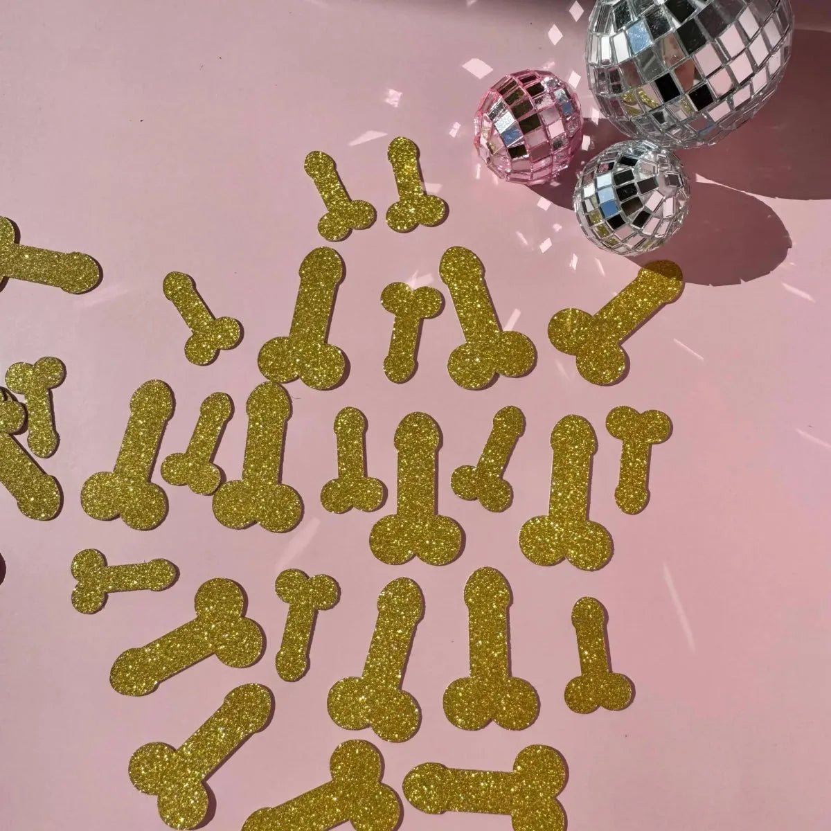 Rose Gold Penis Straw with Glitter - Fun Bachelorette Party Decoration Confetti Bach and Boujee