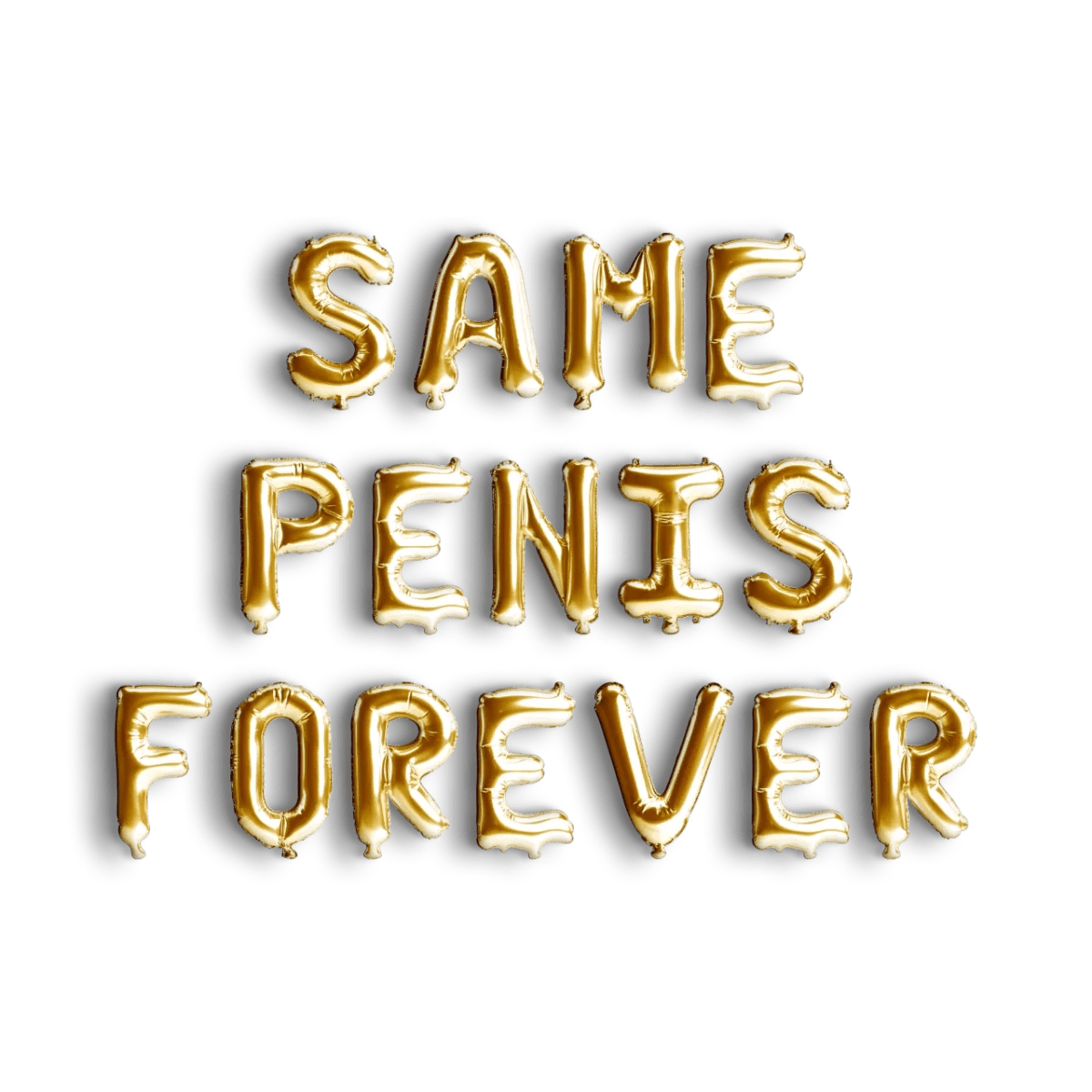 Same Penis Forever Balloon Banner - Naughty Bachelorette Party Supplies Hen Party Bach and Boujee Balloons