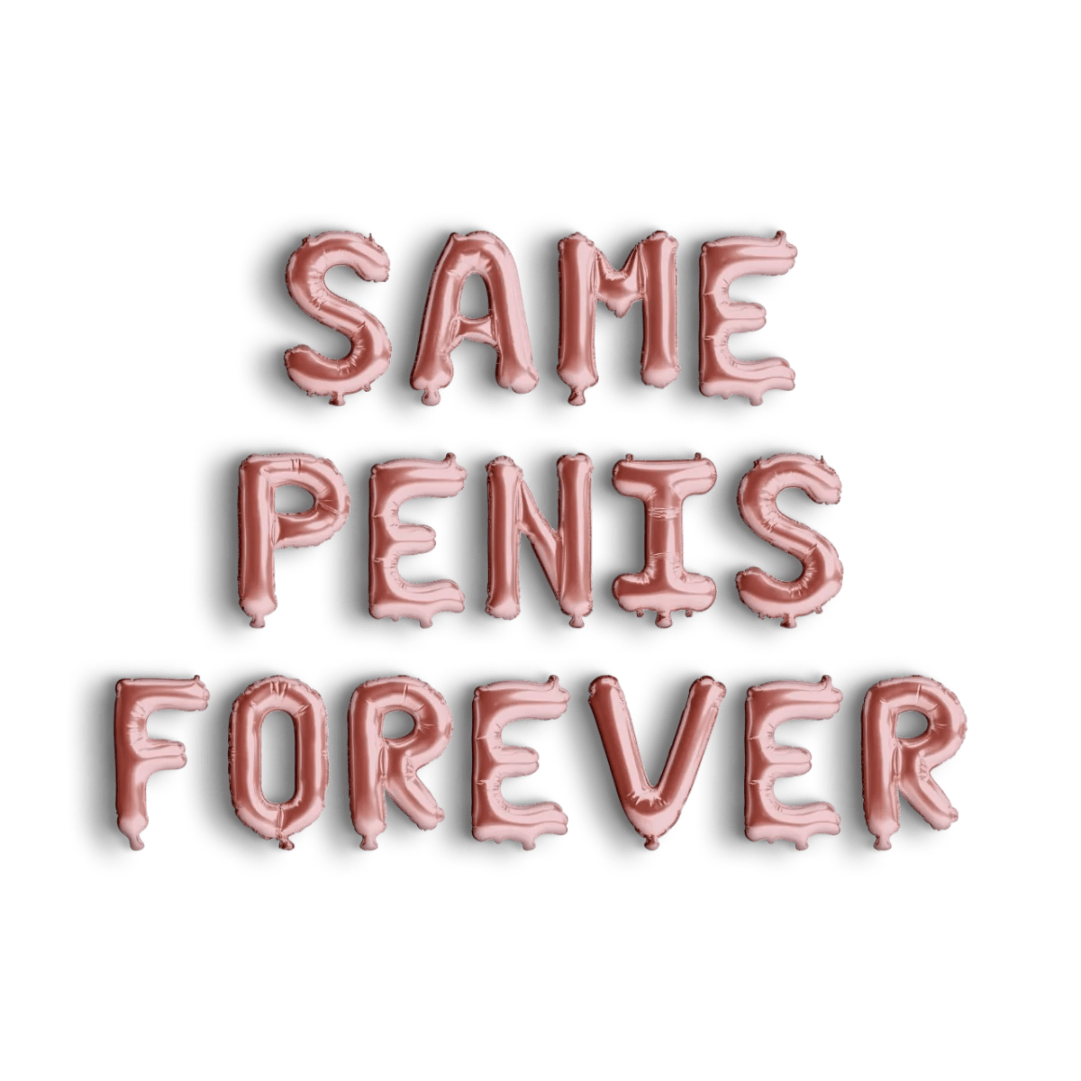 Same Penis Forever Balloon Banner - Naughty Bachelorette Party Supplies Hen Party Bach and Boujee Balloons
