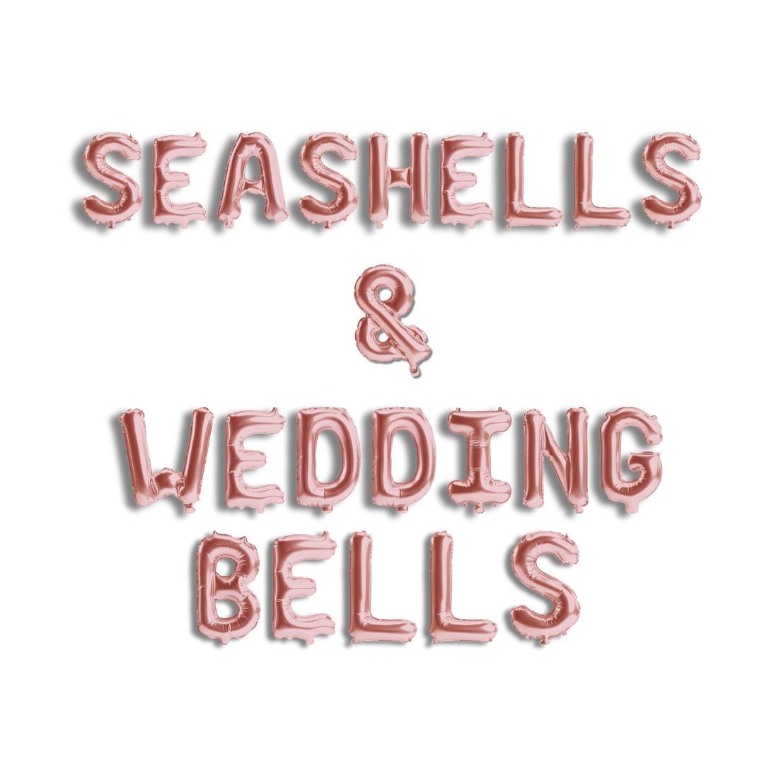 Seashells and Wedding Bells Beach Coastal Theme Bachelorette Banner Last Toast On The Coast Decoration Beach Bachelorette Coastal Cowgirl Bach and Boujee