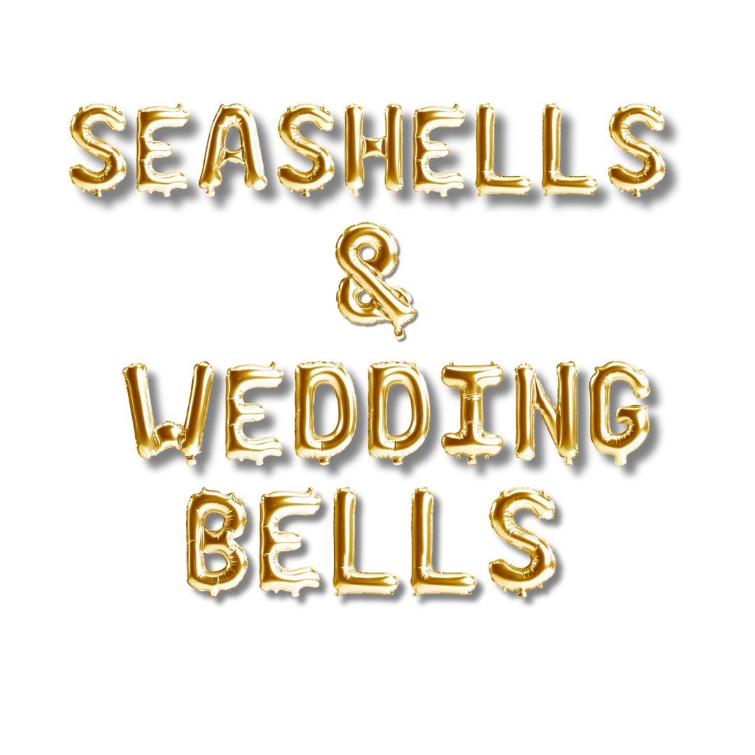 Seashells and Wedding Bells Beach Coastal Theme Bachelorette Banner Last Toast On The Coast Decoration Beach Bachelorette Coastal Cowgirl Bach and Boujee
