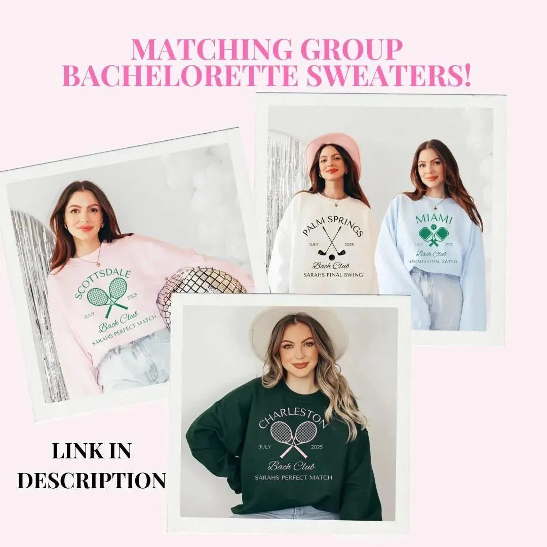 Sporty Hen Party Pickleball Invitation - Ideal Match Itinerary Plan for Stagette Bash at Charlestown Club Bach and Boujee Invitations