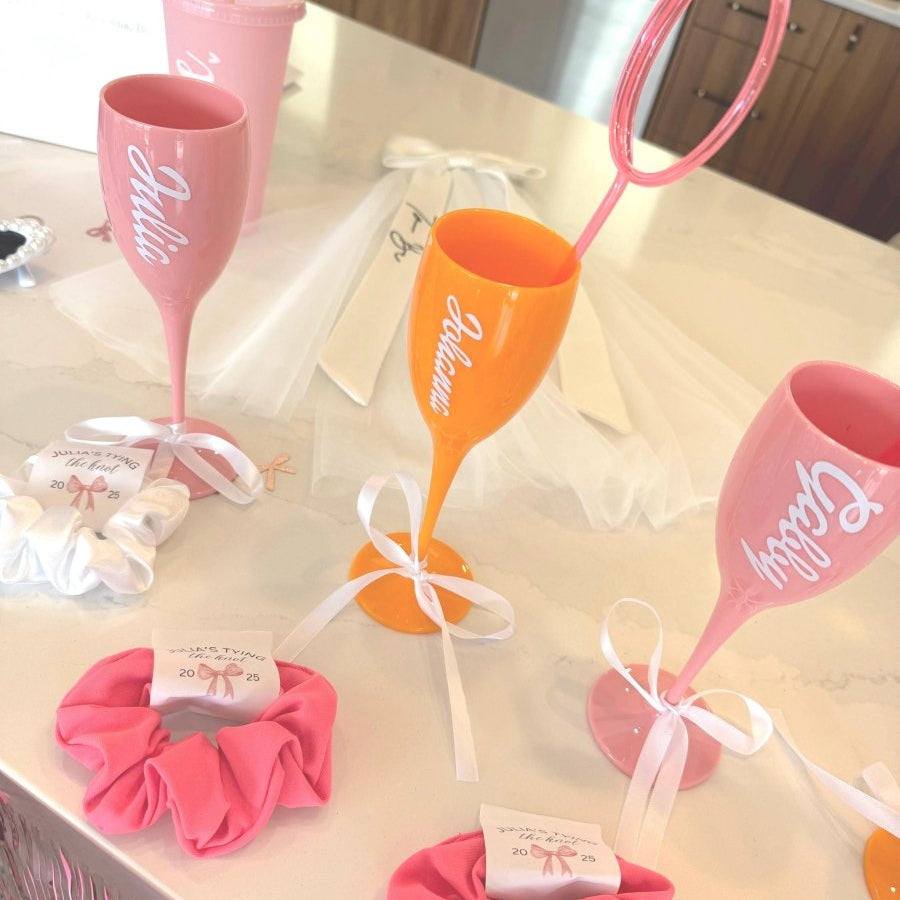 Veuve Cup Personalized Champagne Flute Rendez Veuve Bachelorette Glass Bach and Boujee