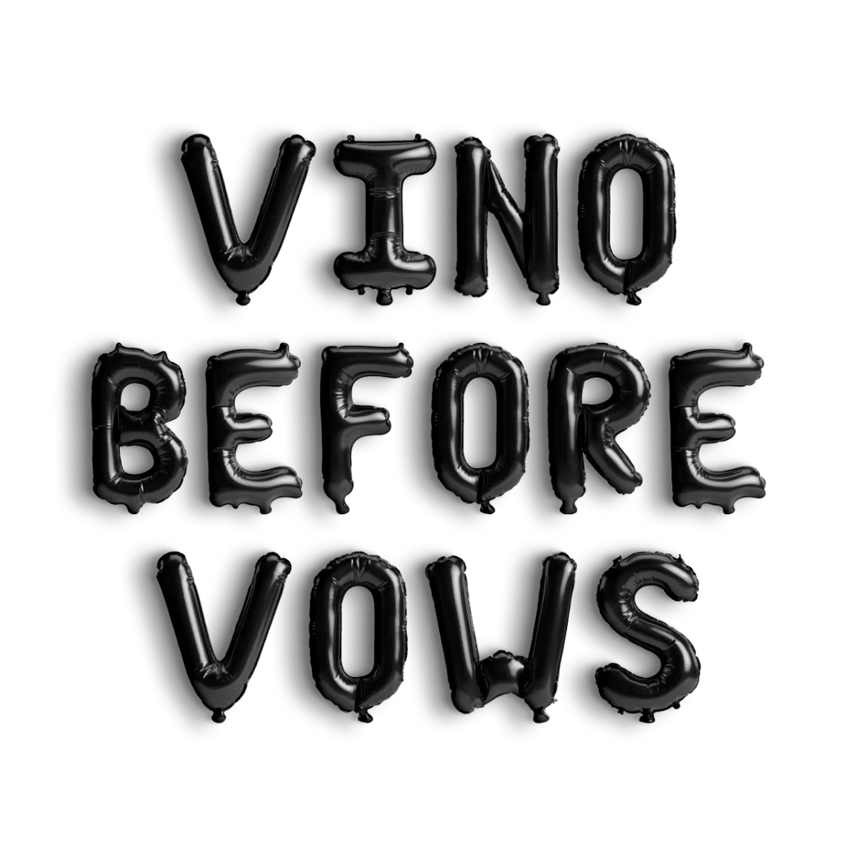 Vino Before Vows Balloon Banner - Champagne Bachelorette Party Decor - Hen Party Foil Balloons Bach and Boujee Balloons