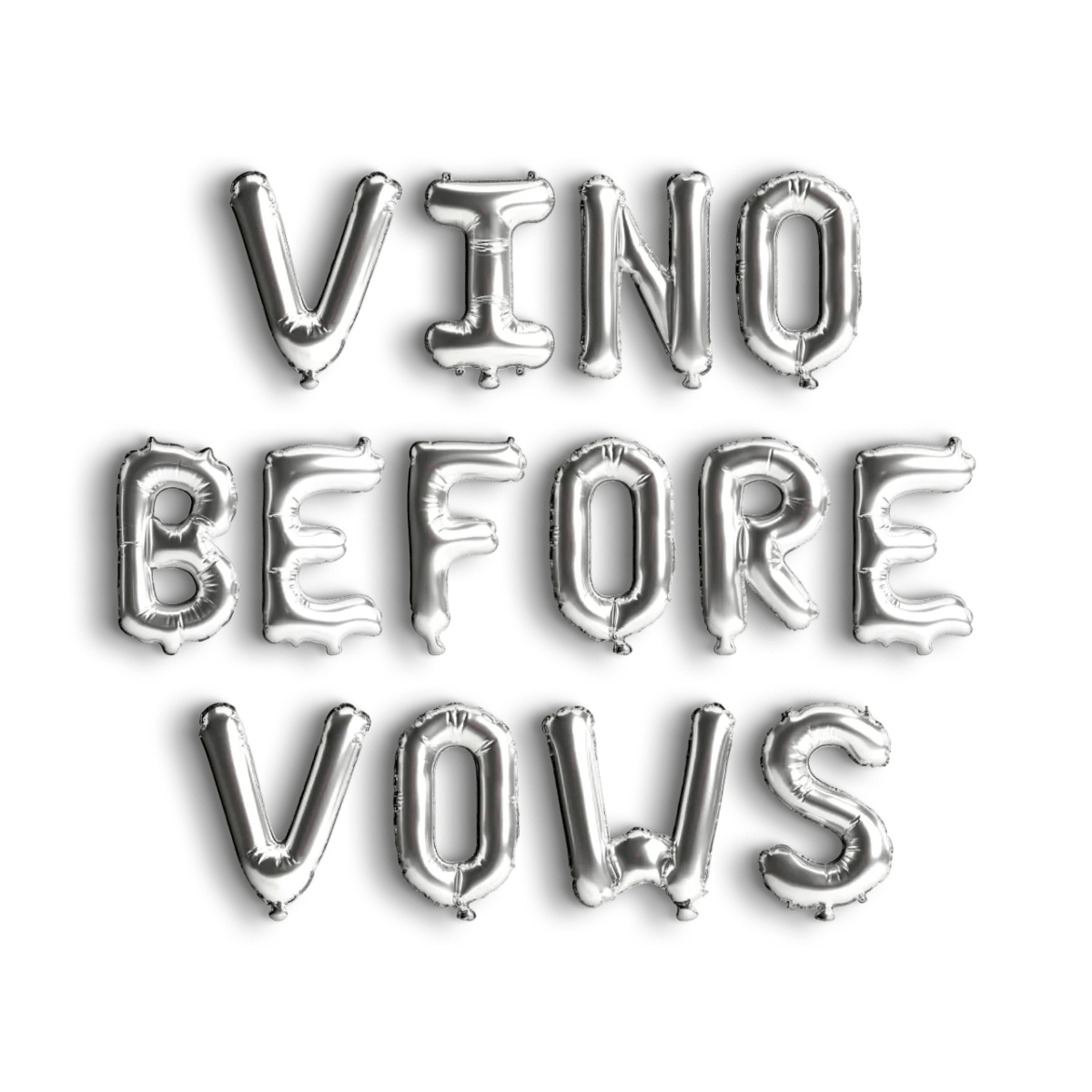 Vino Before Vows Balloon Banner - Champagne Bachelorette Party Decor - Hen Party Foil Balloons Bach and Boujee Balloons