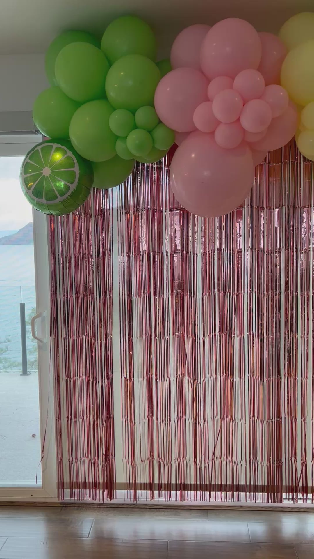 Margaritas and Matrimony Balloon Arch Setup