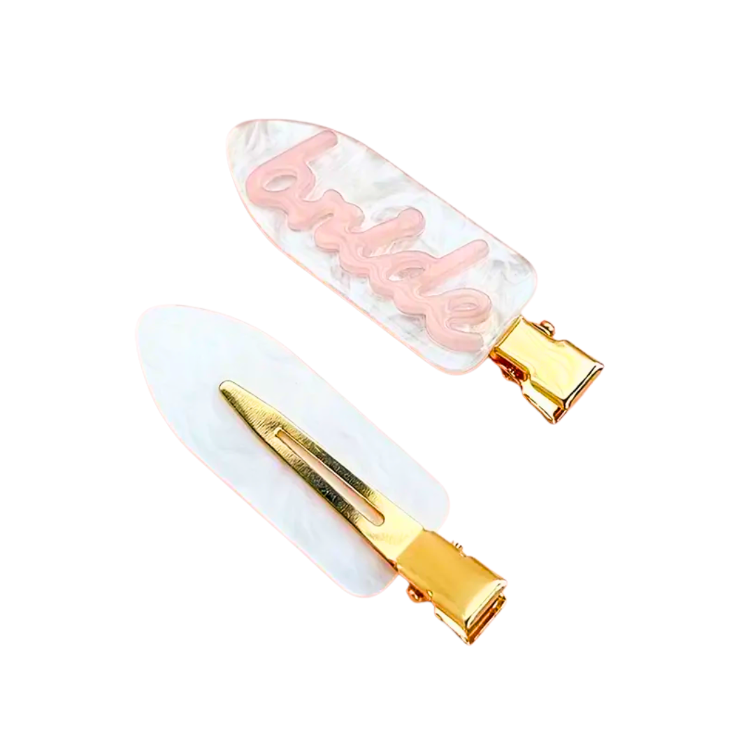 Bride Hair Slides - Something Blue