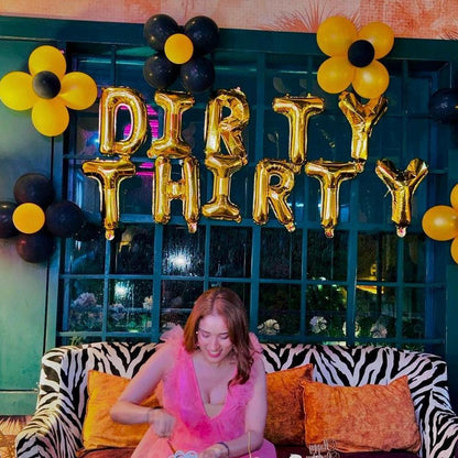 Dirty Thirty Balloon Banner