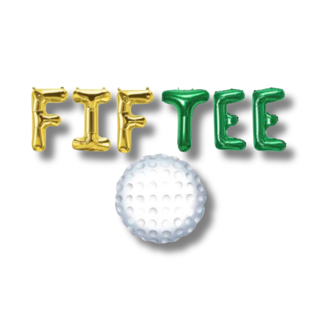 50th Golf Fif Tee Balloon Banner