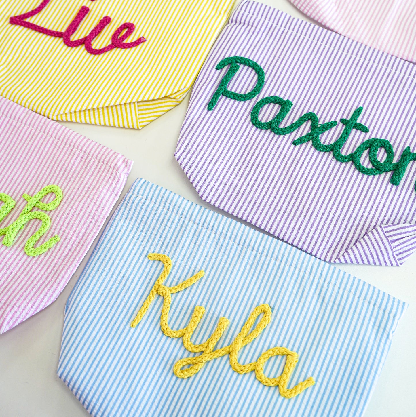 Striped Pouch Bag - Custom Name Gift Bag