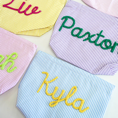 Striped Pouch Bag - Custom Name Gift Bag