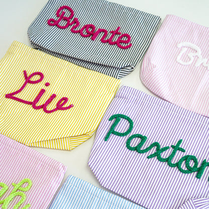 Striped Pouch Bag - Custom Name Gift Bag
