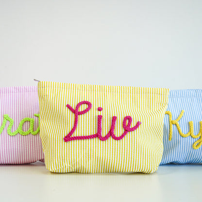 Striped Pouch Bag - Custom Name Gift Bag
