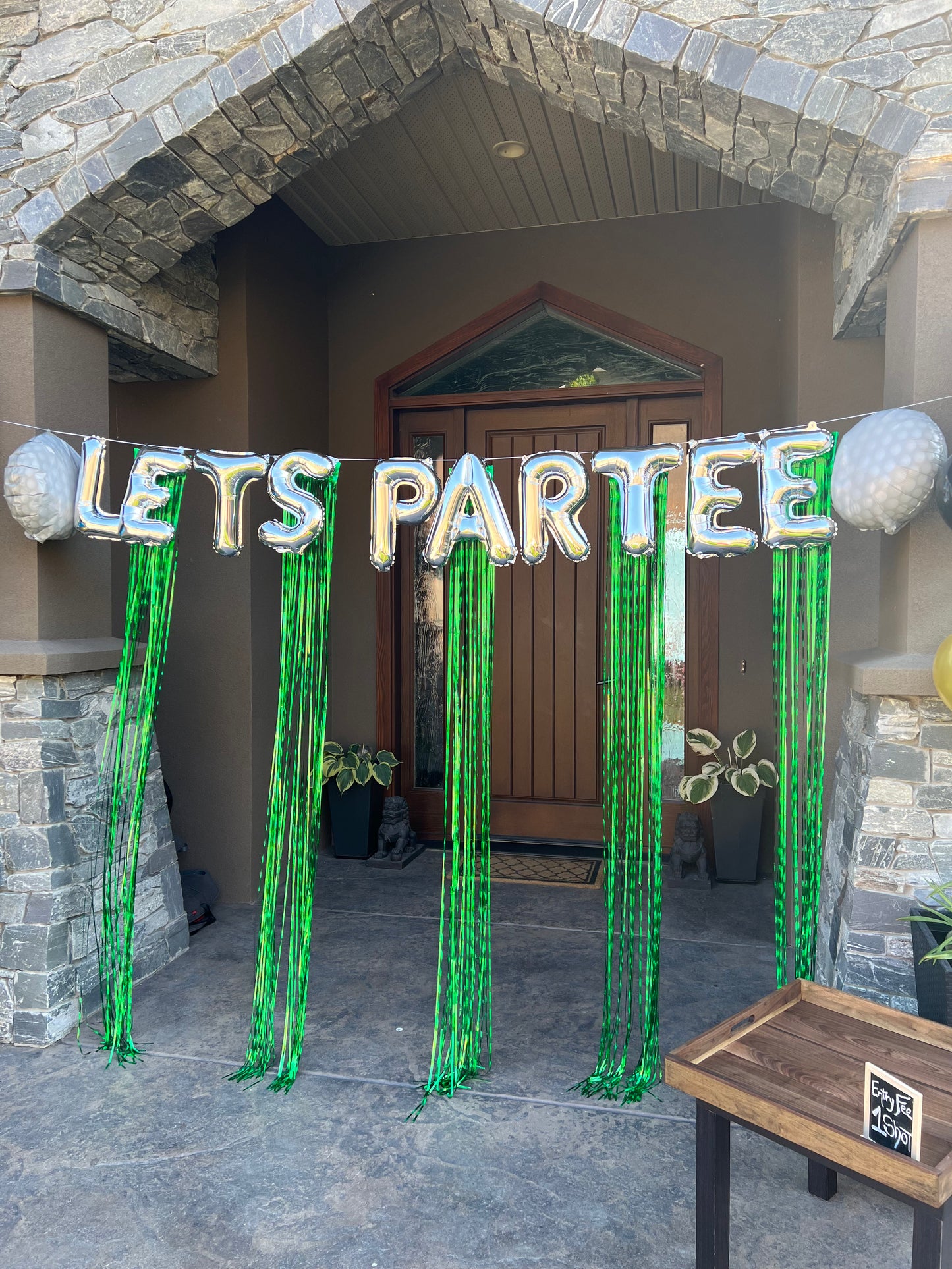 Green Tinsel Foil Curtain