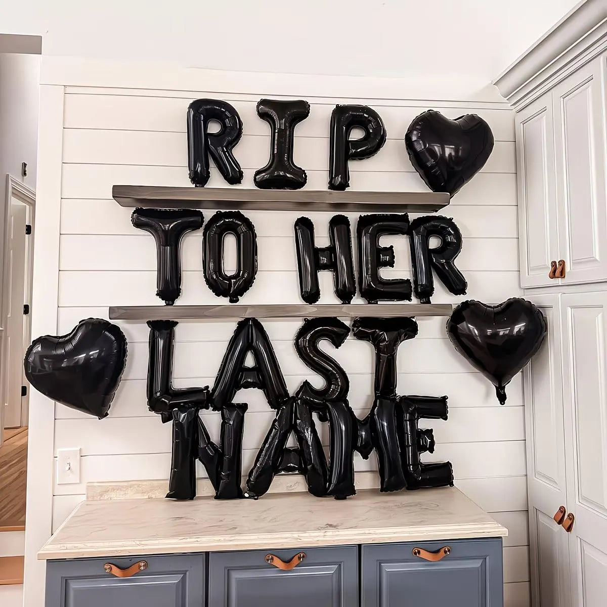RIP Single Life Ballonbanner - Halloween Junggesellinnenabschied Dekoration