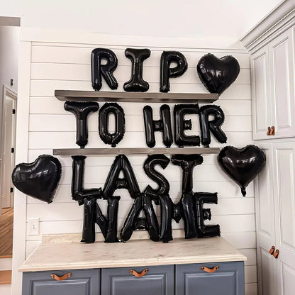RIP Single Life Ballonbanner - Halloween Junggesellinnenabschied Dekoration