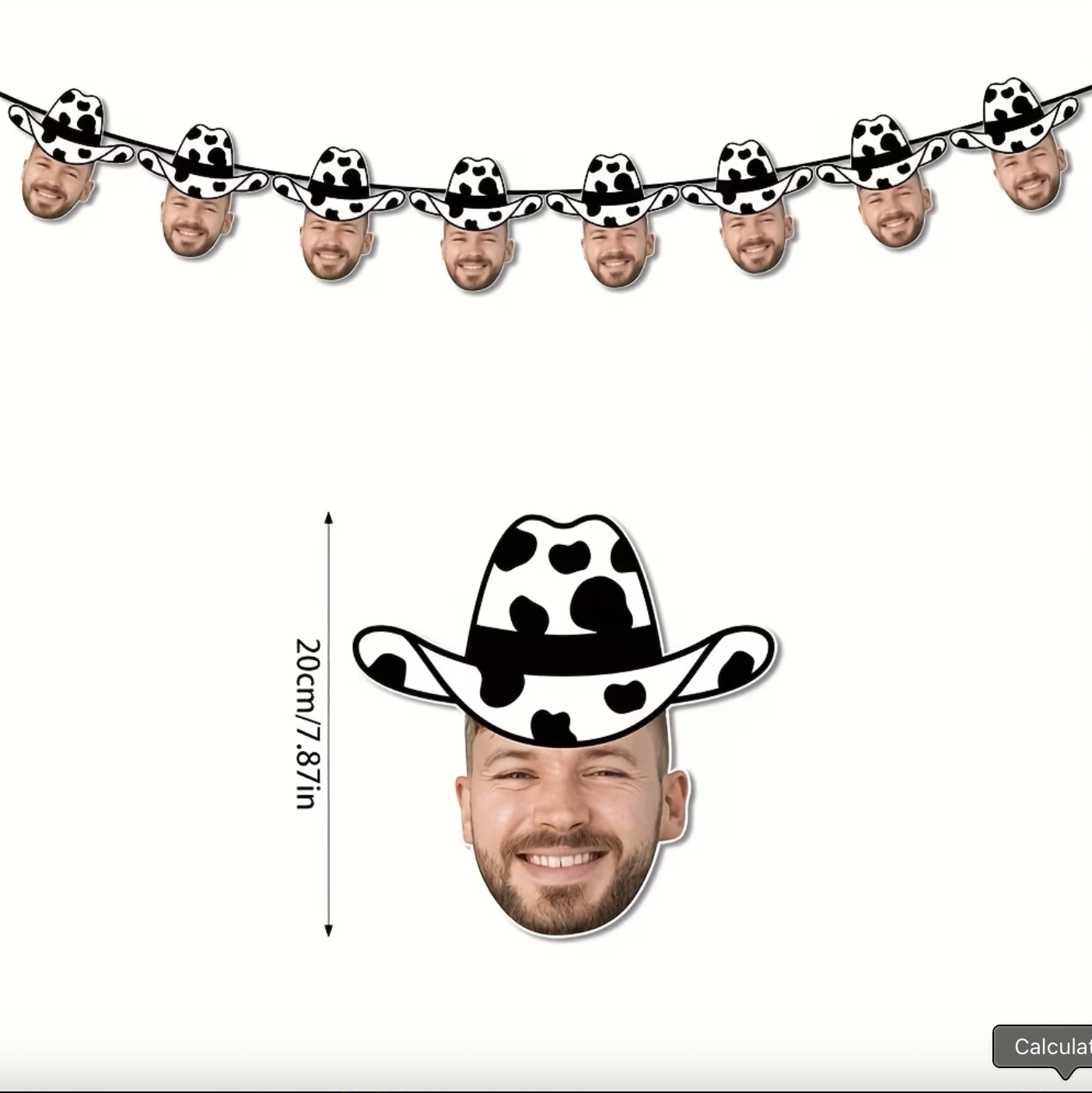 Groom Face Cowboy Banner