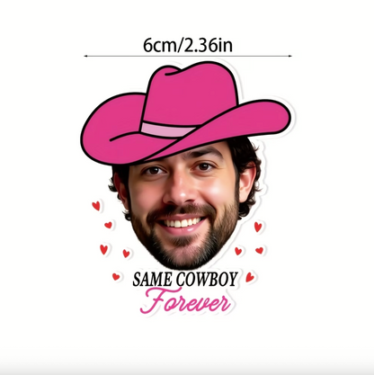 Groom Face Same Cowboy Forever Sticker